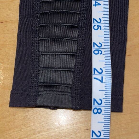 Alo Yoga Womens Flat Front High Waist Mesh Moto Panels Active Leggings Black Siz - Picture 13 of 13